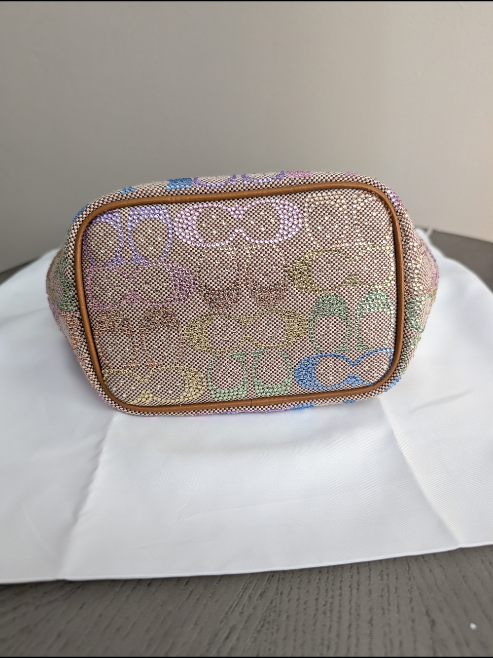 Coach Kisslock Frame Bag 16 in Crystal Signature Jacquard - Picture 4 of 9